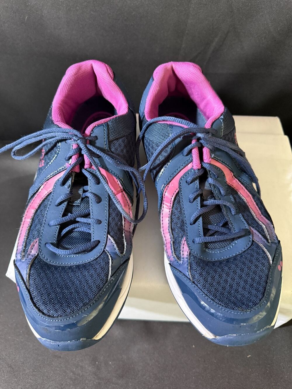 Ryka Dash 3 Womens Sz 10W Wide Walking Shoes Navy Pink athletic Sneakers